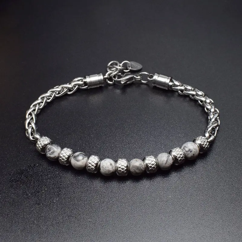 Stainless Steel Tiger Eye Bracelet 6mm Adjustable - Image 6