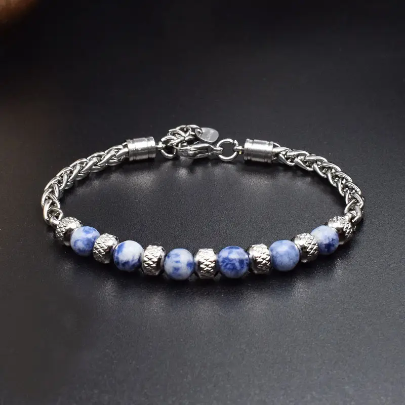 Stainless Steel Tiger Eye Bracelet 6mm Adjustable - Image 3
