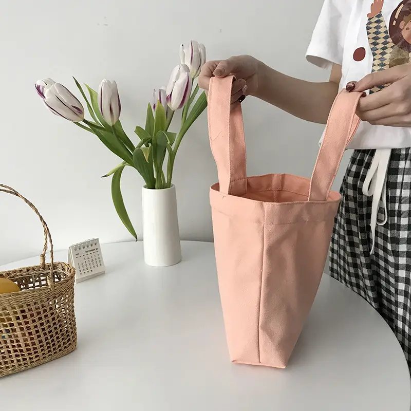 Black Linen Hand Bag for Women, College Style, Japan Style, 1 Pc - Image 7
