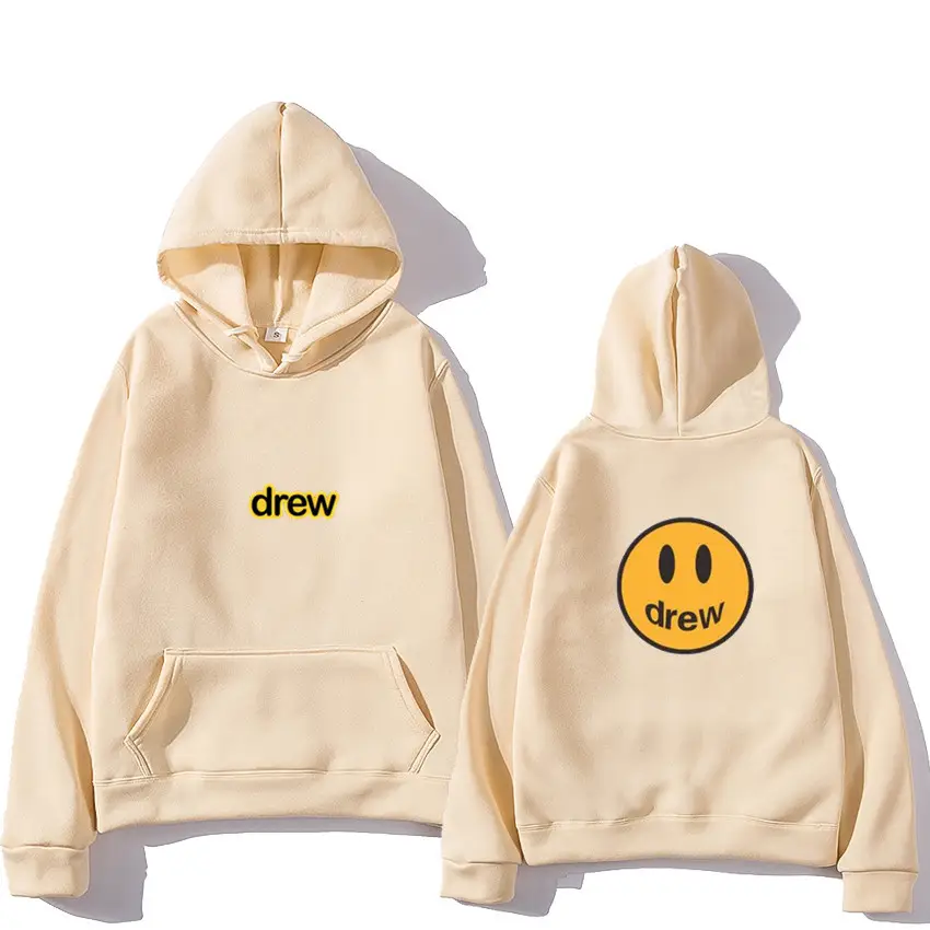 Drew Smiling Face Hoodie Set Purple Men Women - Image 21