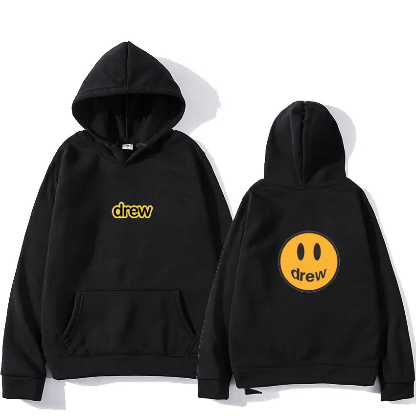 Drew Smiling Face Hoodie Set Purple Men Women - Image 7