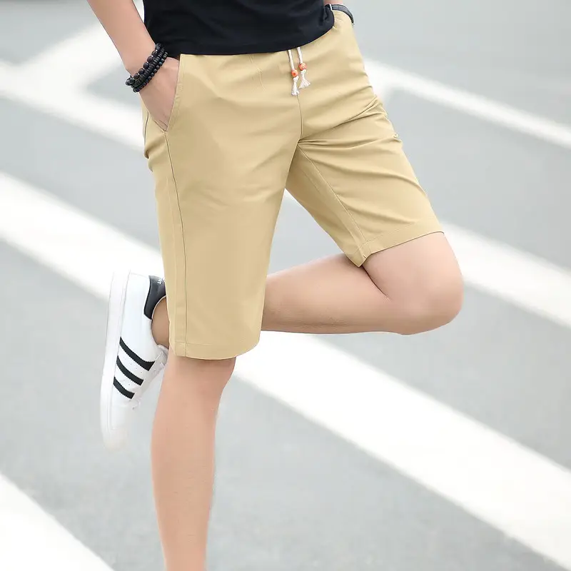 Men Cotton Beach Shorts Large Light Blue - Image 2