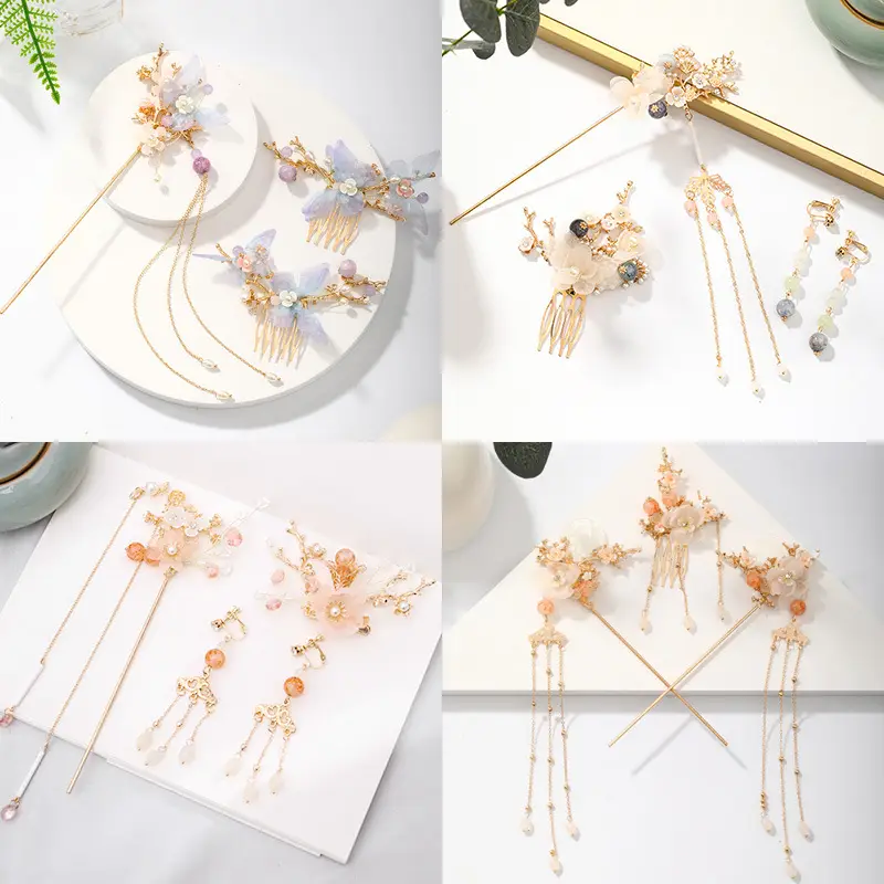 Tuan Ming Antique Hairpin with Flower Tassels - Image 10