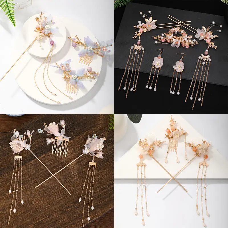 Tuan Ming Antique Hairpin with Flower Tassels - Image 11