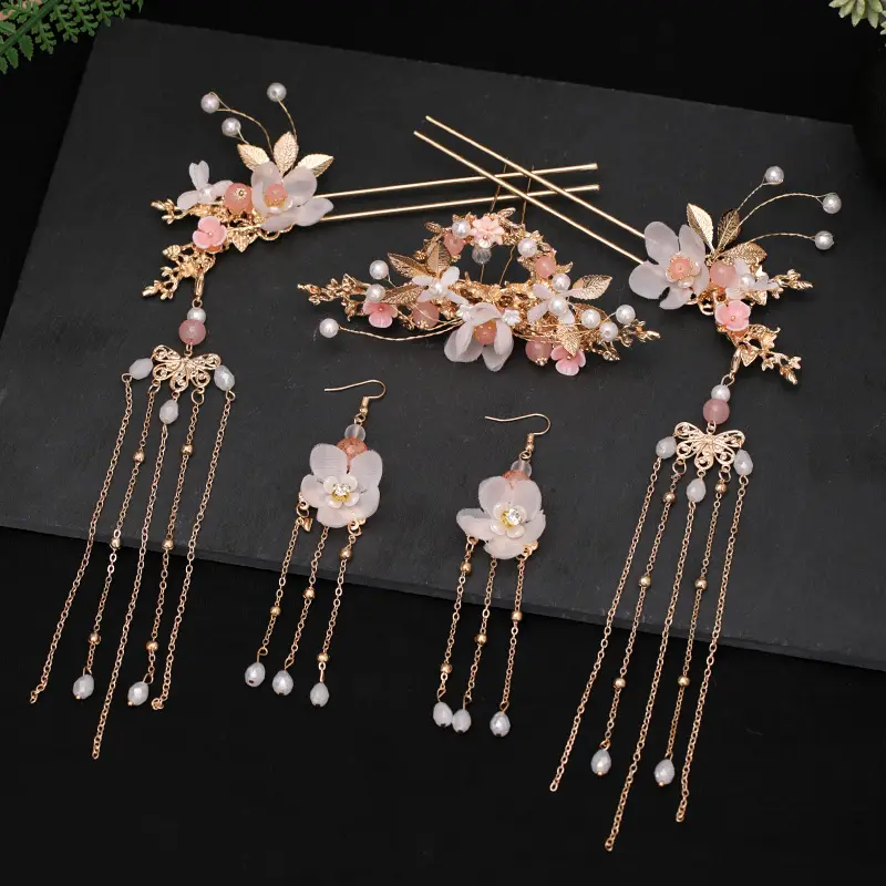 Tuan Ming Antique Hairpin with Flower Tassels - Image 6