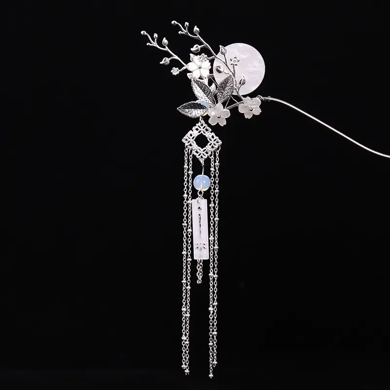 Tuan Ming Antique Hairpin with Flower Tassels - Image 7