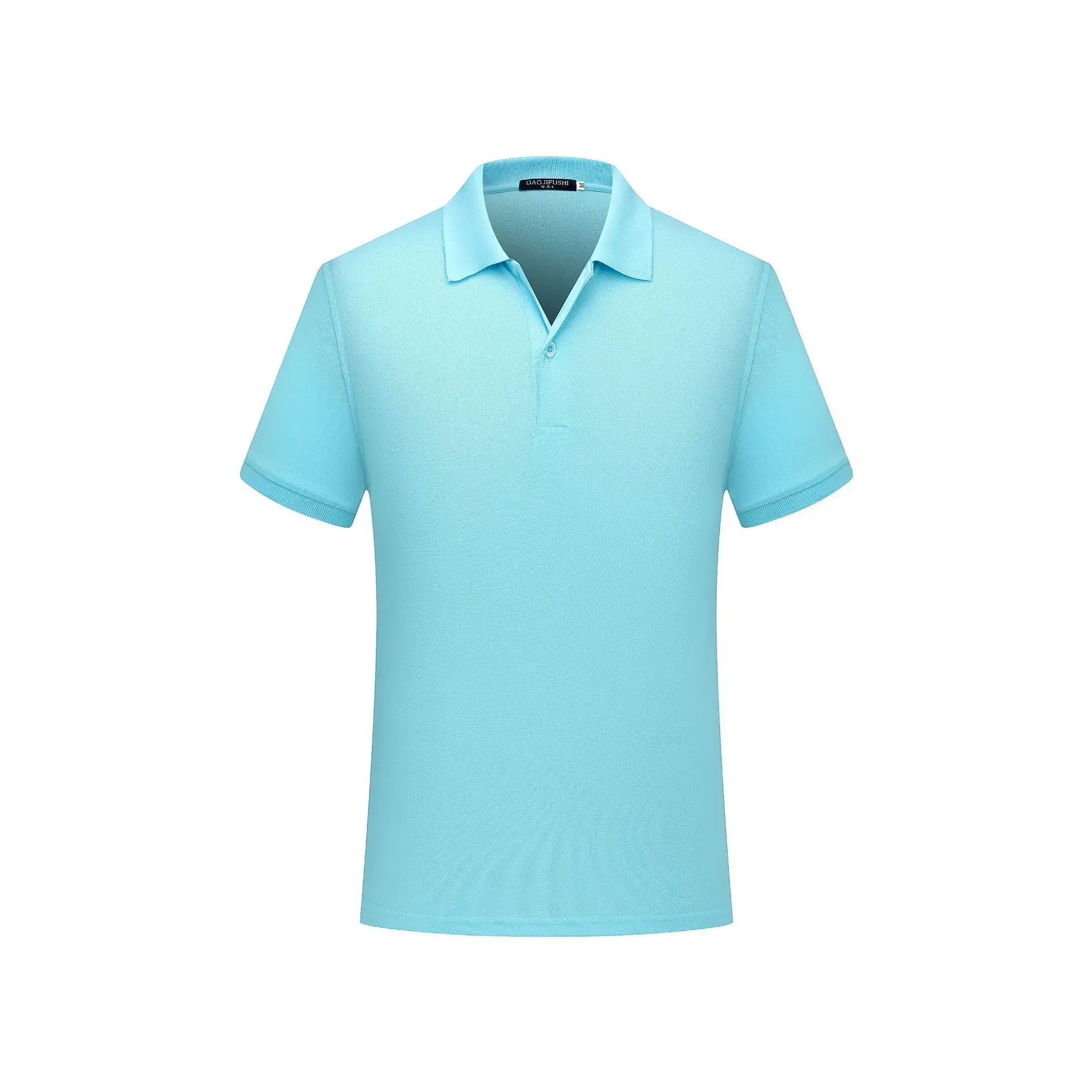 Men Navy Polo Shirt Short Sleeve Cotton Pearl Color - Image 12