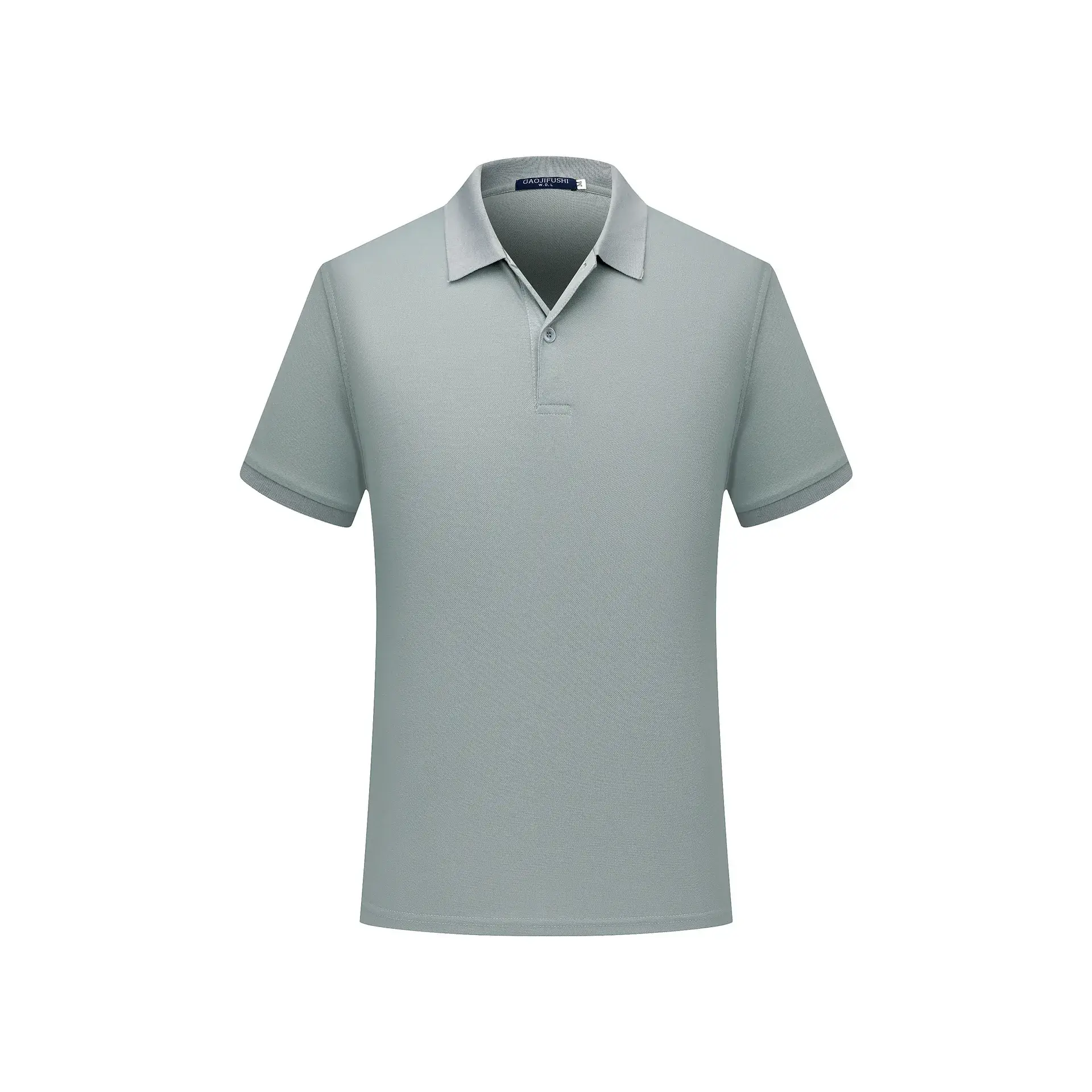 Men Navy Polo Shirt Short Sleeve Cotton Pearl Color - Image 5