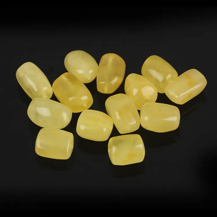 Natural Yellow Honey Barrel Beads for DIY Bracelets - Image 4