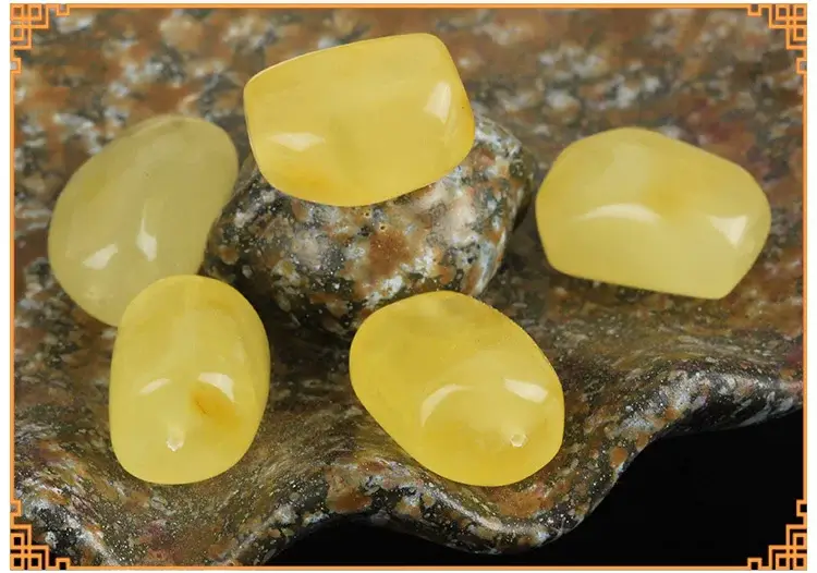 Natural Yellow Honey Barrel Beads for DIY Bracelets — feature 8