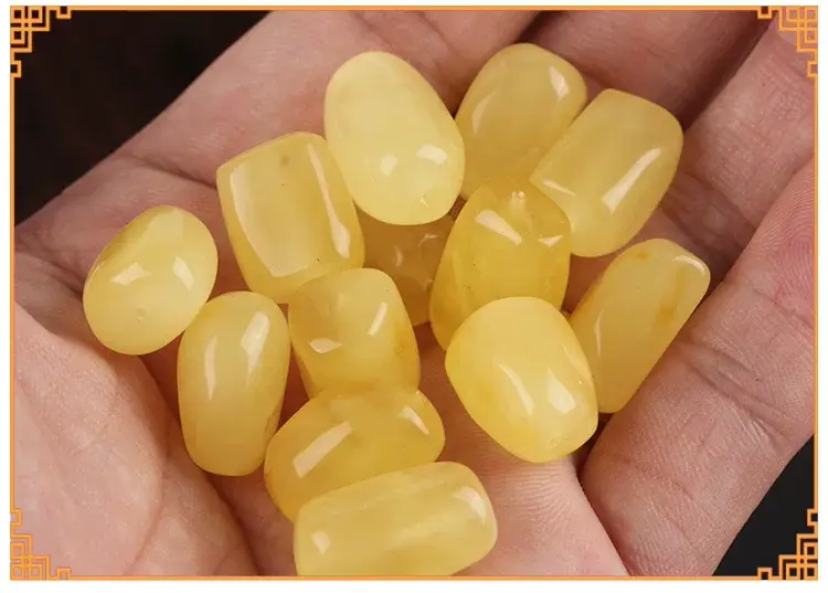 Natural Yellow Honey Barrel Beads for DIY Bracelets — feature 9