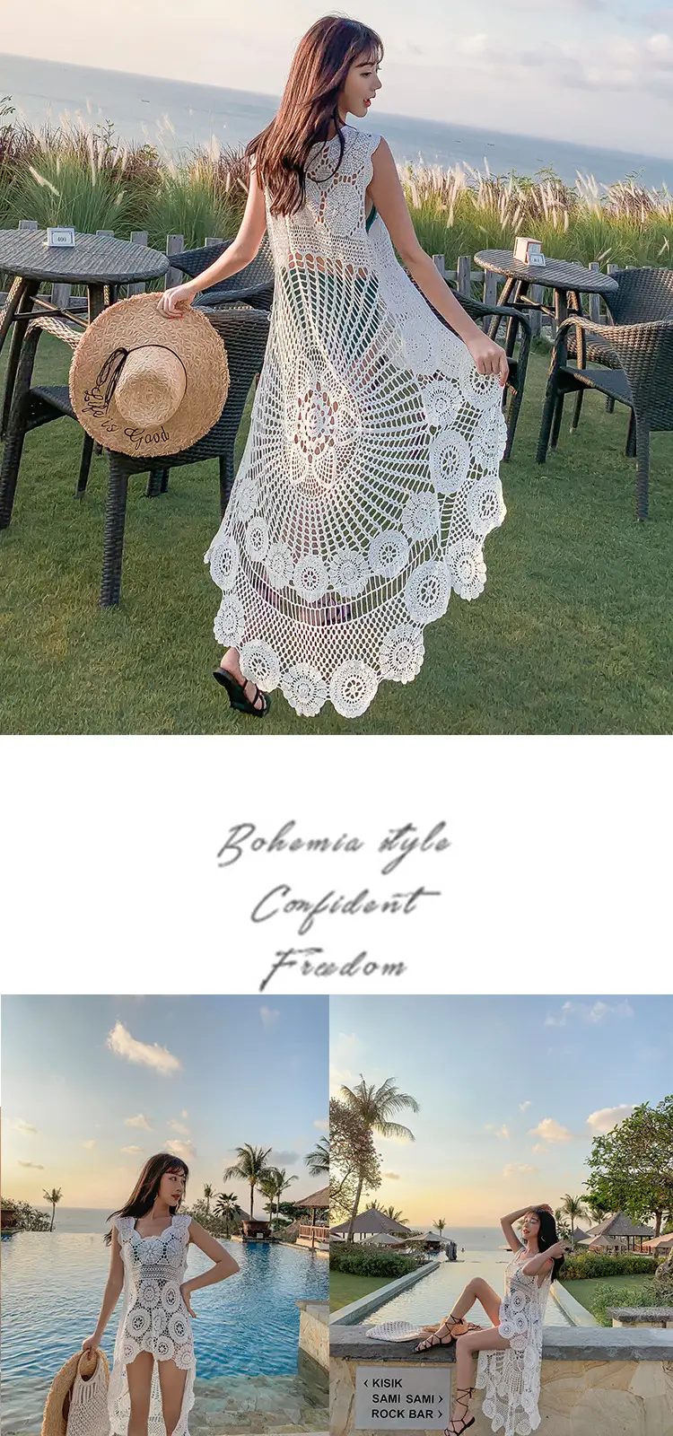 Spring Lace Crocheted Sweater Top for Women — feature 2