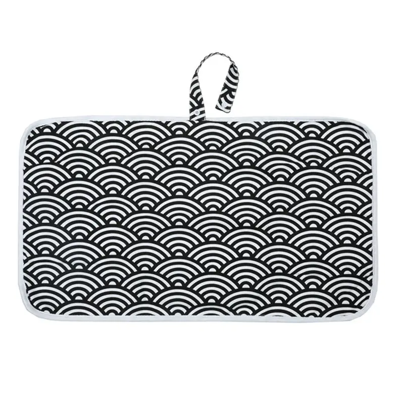 Portable Baby Diaper Changing Pad Foldable Cotton Wave - Image 3