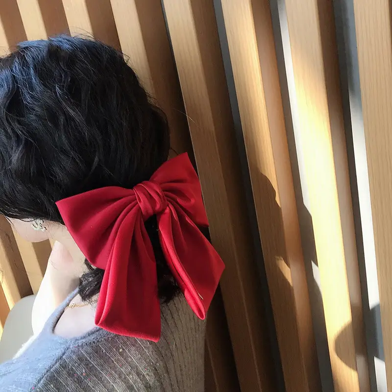 Large Bow Hairpin Fabric Clip Set for Women - Image 8