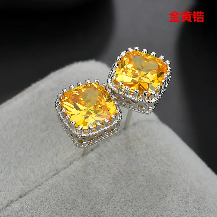 Korean Square Diamond Zircon Earrings for Women — feature 7