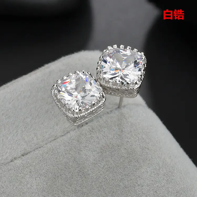 Korean Square Diamond Zircon Earrings for Women — feature 9