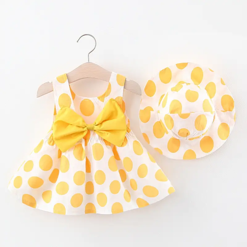 Girls Strawberry Printed Cotton Dress Set - Image 6