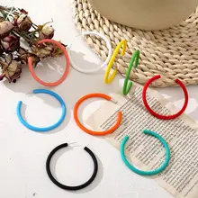S925 Silver Needle Korean Acrylic Frosted Color Earrings for Women — feature 19
