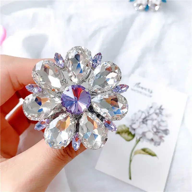 Crystal Flower Decorative Bracket Set of 1 Pc - Image 9