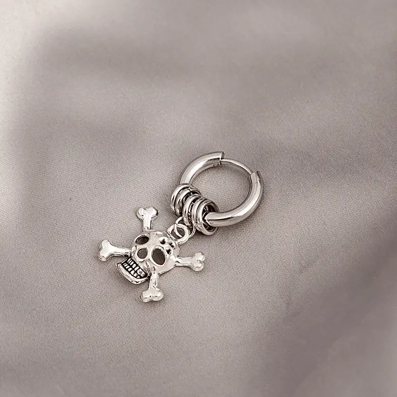 Stainless Steel Punk Tassel Ear Buckle Stud
