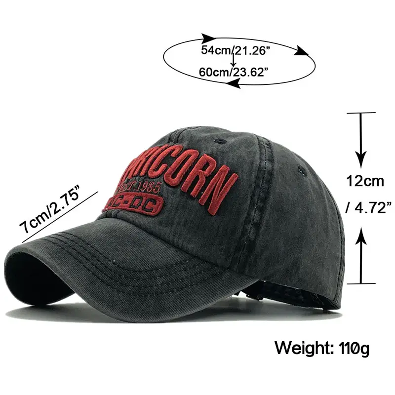 Men's Maroon Washed Letter Baseball Cap - Image 7
