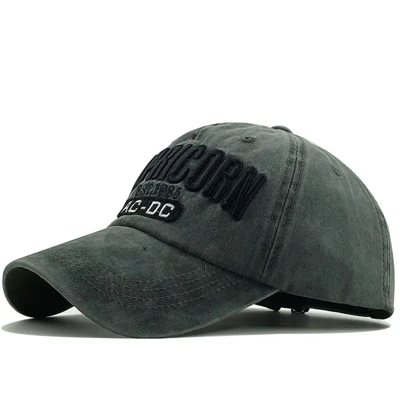 Men's Maroon Washed Letter Baseball Cap - Image 2