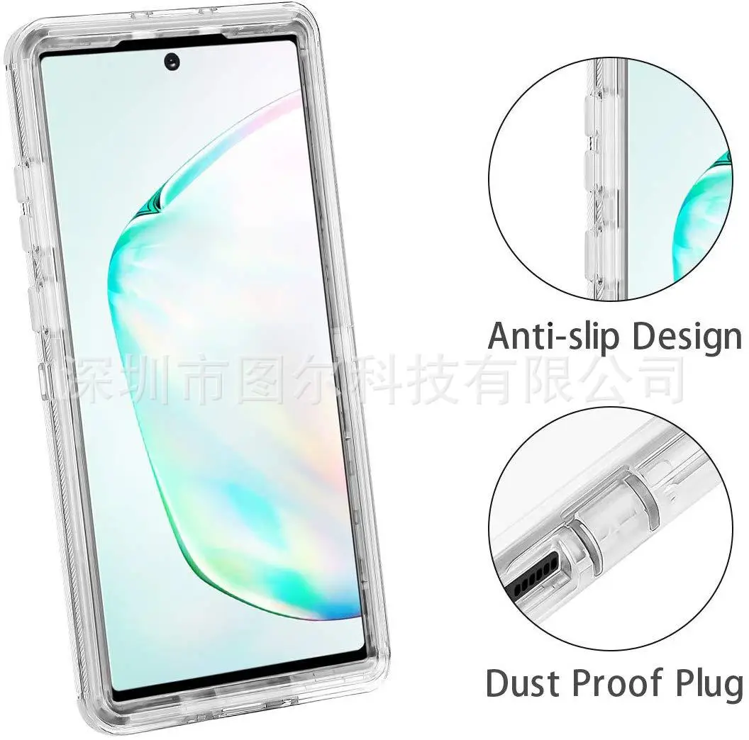 Transparent 3-In-1 Mobile Phone Case with Shock Absorption Design — feature 9