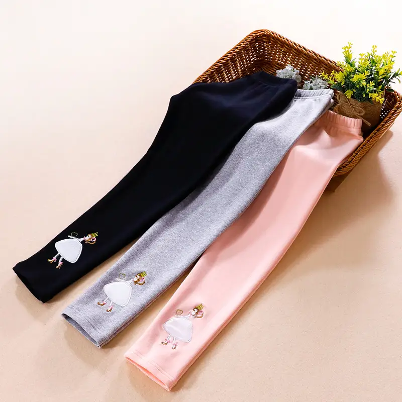 Girls' Fleece Leggings Pink Baby Long Pants