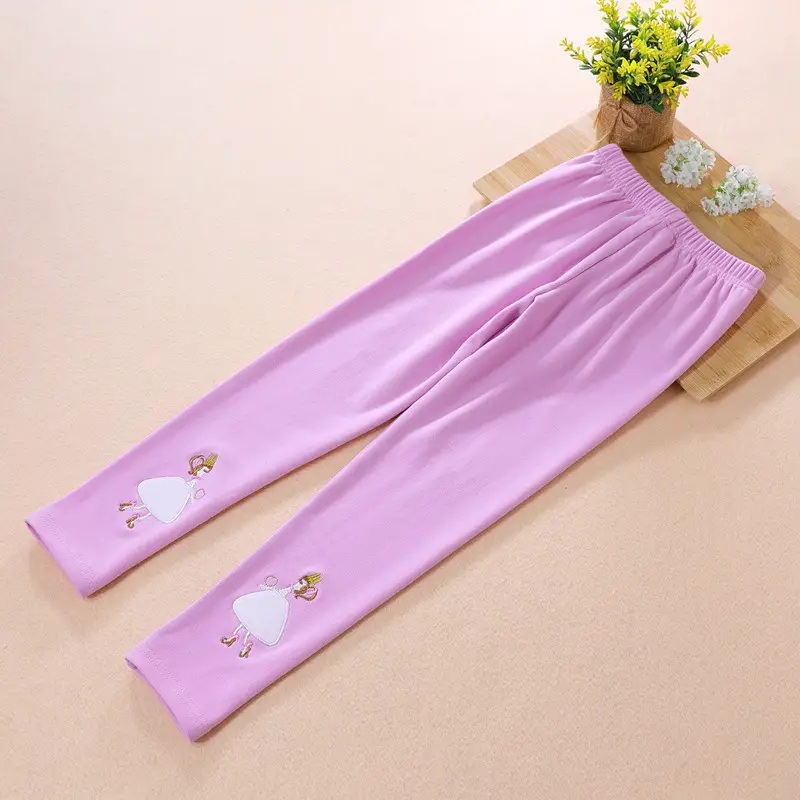 Girls' Fleece Leggings Pink Baby Long Pants