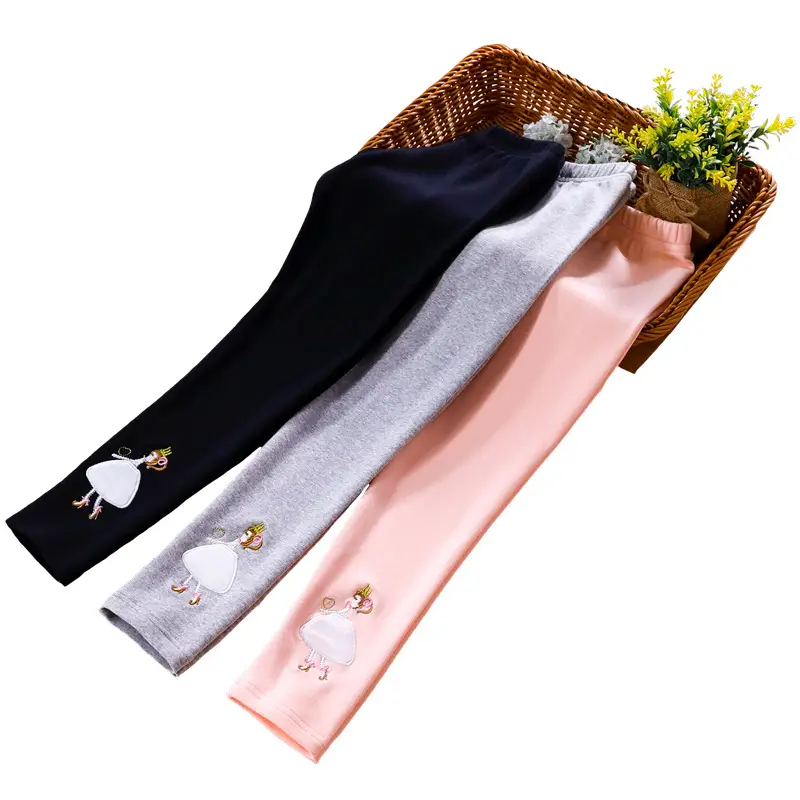 Girls' Fleece Leggings Pink Baby Long Pants