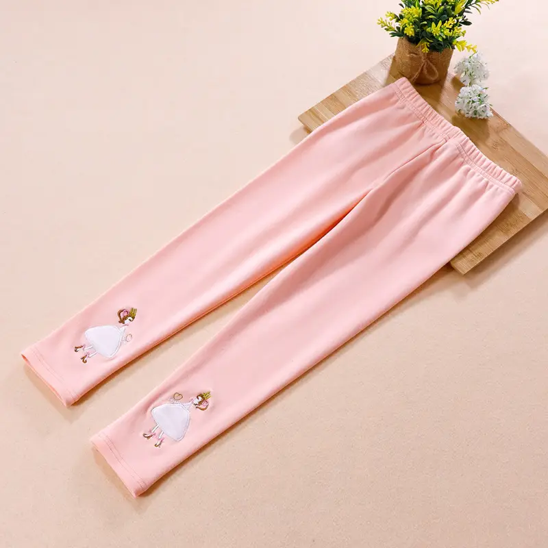 Girls' Fleece Leggings Pink Baby Long Pants