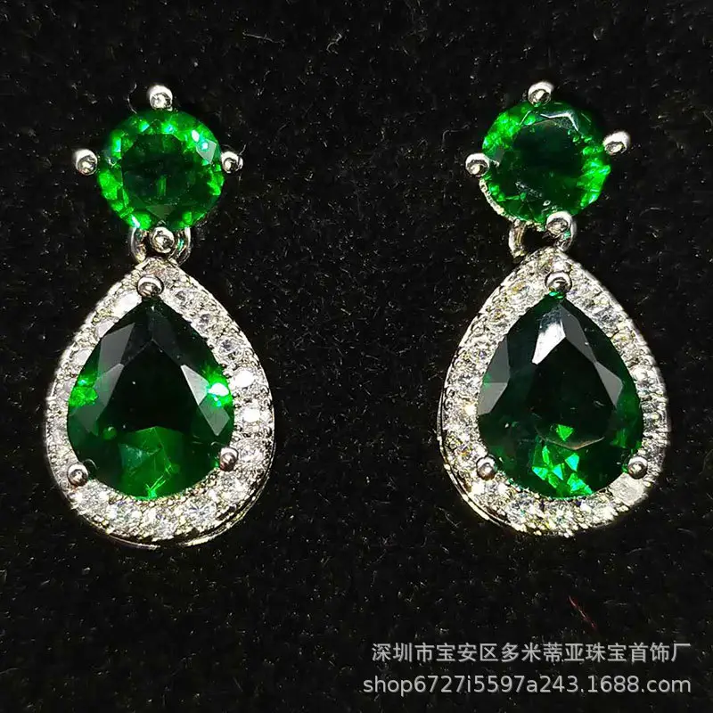 Multicolored Teardrop Earrings for Women Platinum Plated