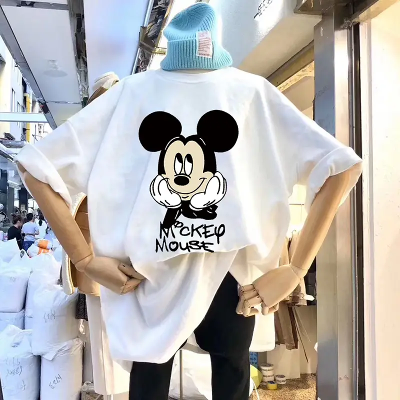 Women Mickey Mouse T-Shirt Summer 2025 Korean Style - Image 3