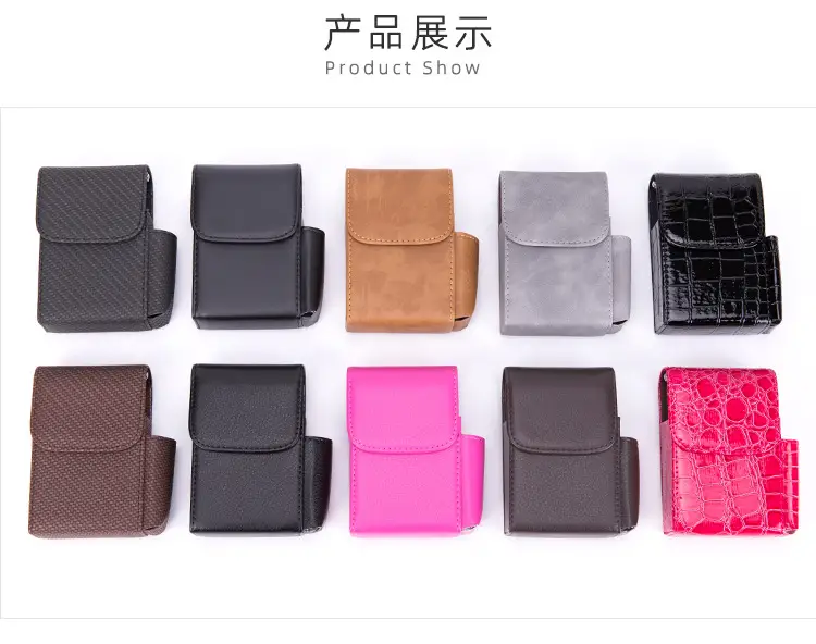 Men PU Leather Pressure-Cold Cigarette Bag Tan — feature 30