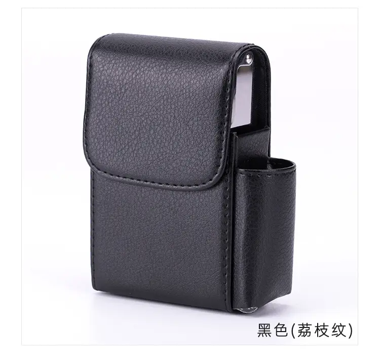 Men PU Leather Pressure-Cold Cigarette Bag Tan — feature 31