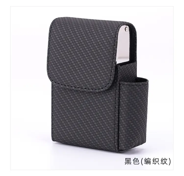 Men PU Leather Pressure-Cold Cigarette Bag Tan — feature 37