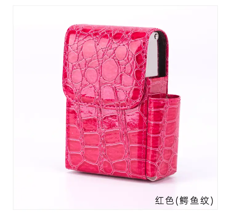 Men PU Leather Pressure-Cold Cigarette Bag Tan — feature 40