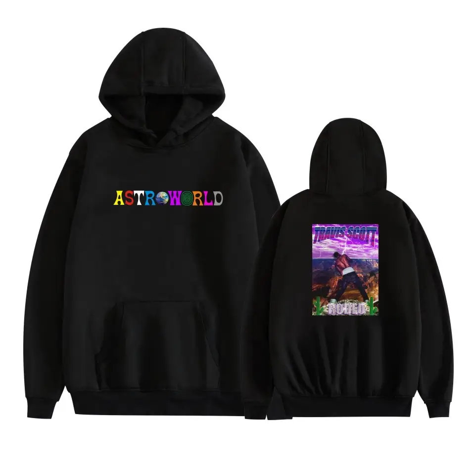 Red Hooded Sweatshirt with Graphic Print for Men Women - Image 24