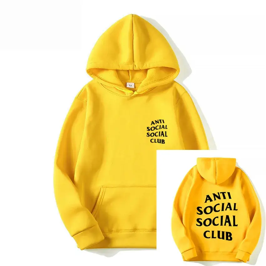 Anti Social Club Hoodie Grey Kanye Style - Image 20