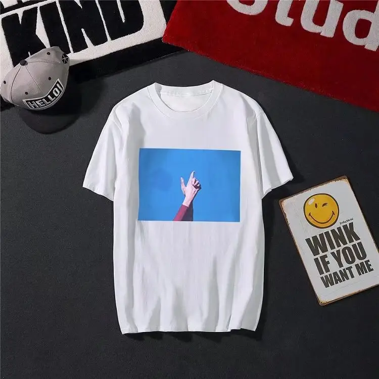 Men Black Graphic T-Shirt Round Neck Half Sleeve Summer