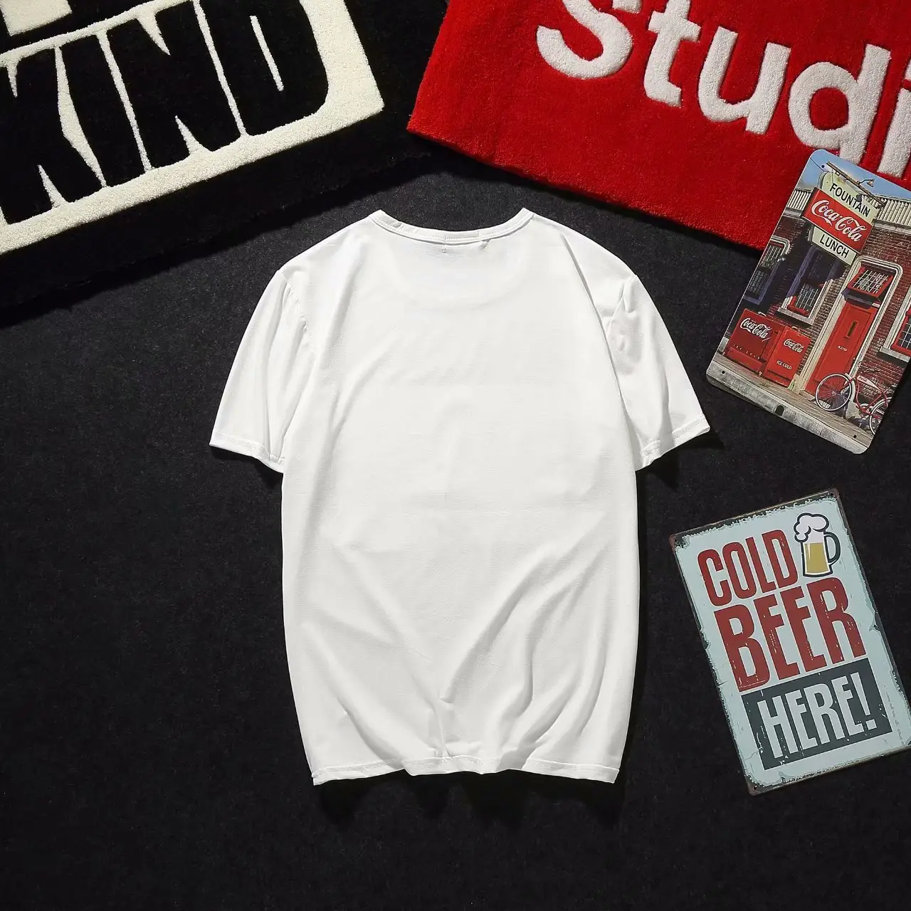 Men Black Graphic T-Shirt Round Neck Half Sleeve Summer