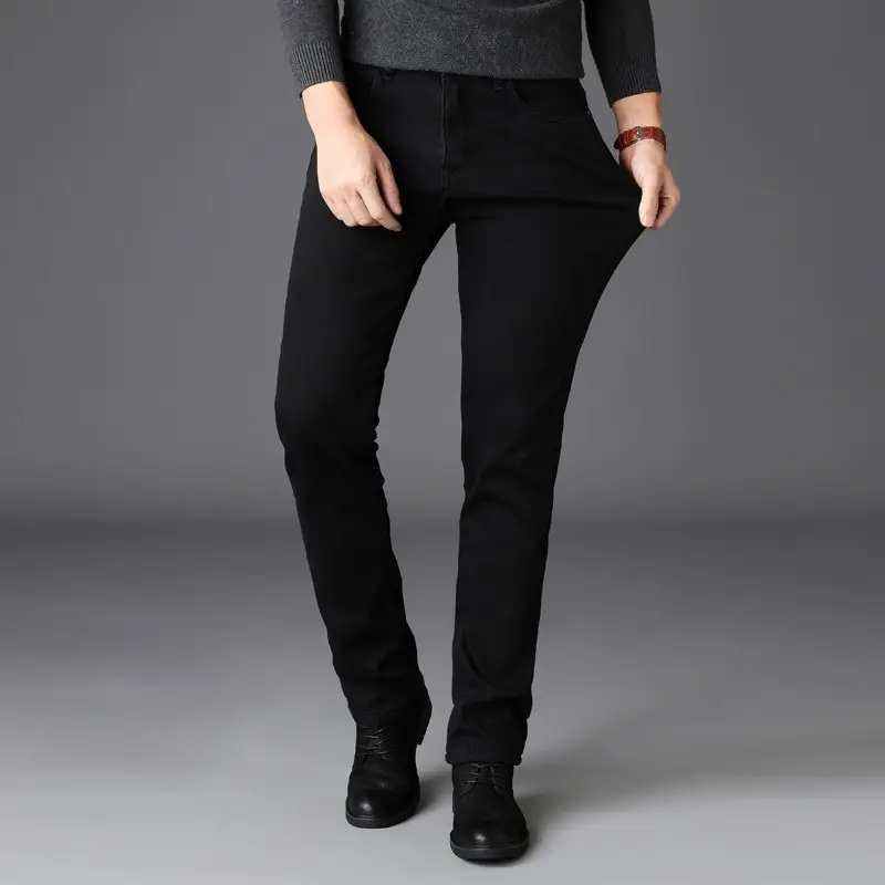 Men's Straight Fit Slim Jeans Blue Winter Style - Image 18