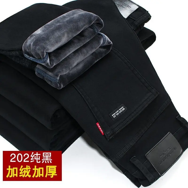 Men's Straight Fit Slim Jeans Blue Winter Style - Image 21