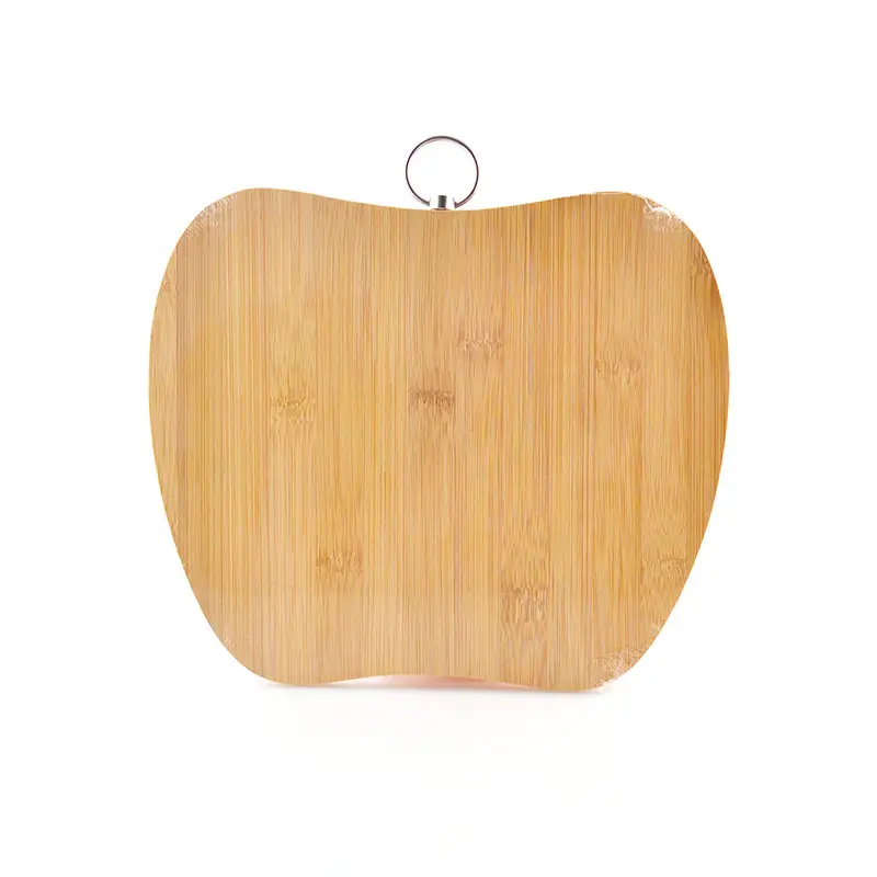 Bamboo Cutting Board for Apple & Knife