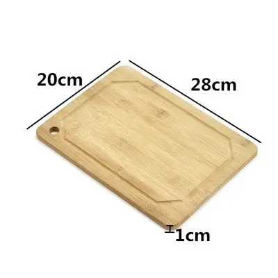 Bamboo Cutting Board for Apple & Knife