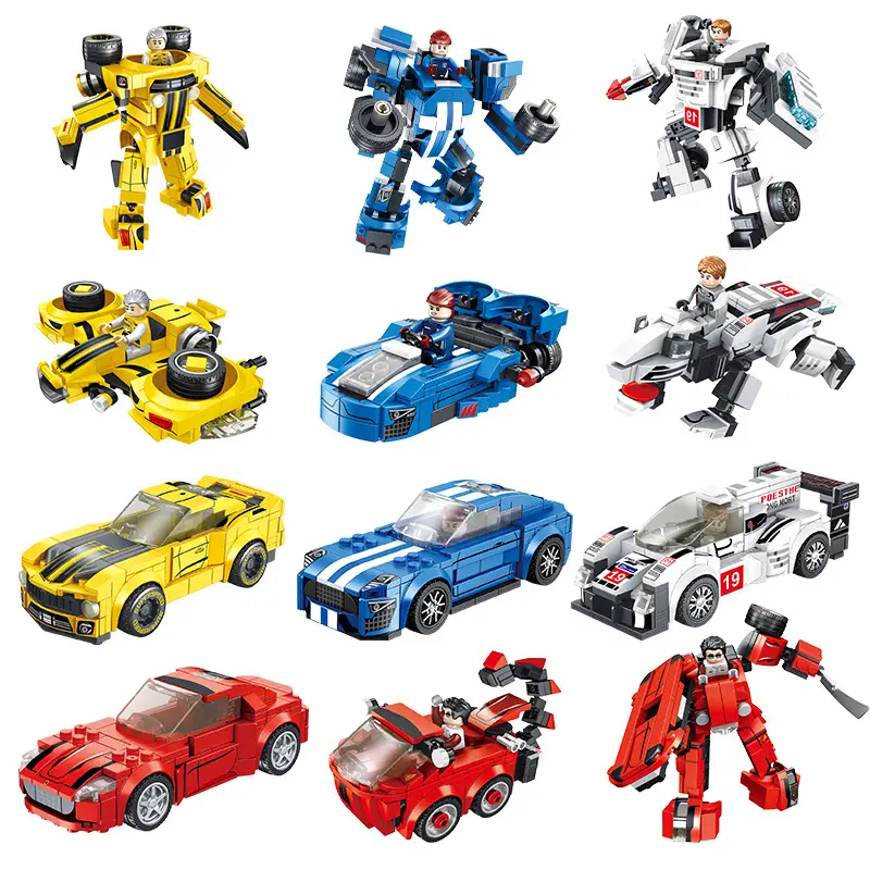 Blue Deformable Racing Toy with Red Stripes - Image 19