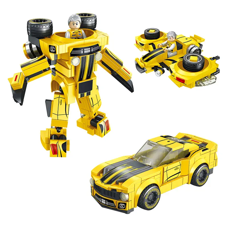 Blue Deformable Racing Toy with Red Stripes - Image 7