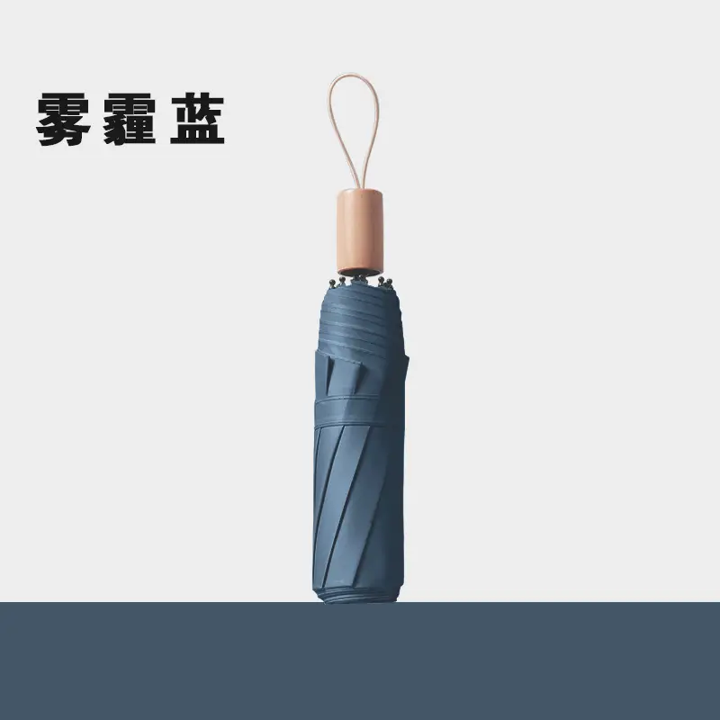 Folding Sun Umbrella Green Wooden Handle Large 70% Off - Image 9