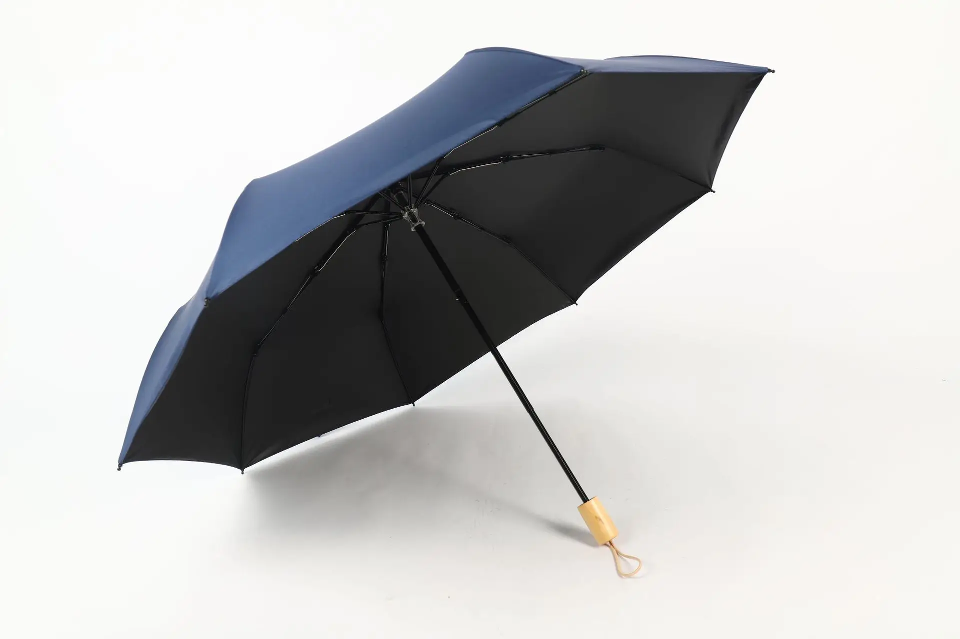 Folding Sun Umbrella Green Wooden Handle Large 70% Off - Image 7