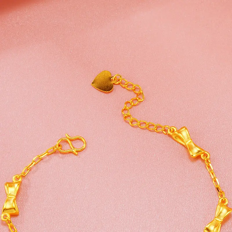 Gold Crossbody Bracelet Women's Jewelry Copper Plated 24k Gold Chinese Knot - Image 4